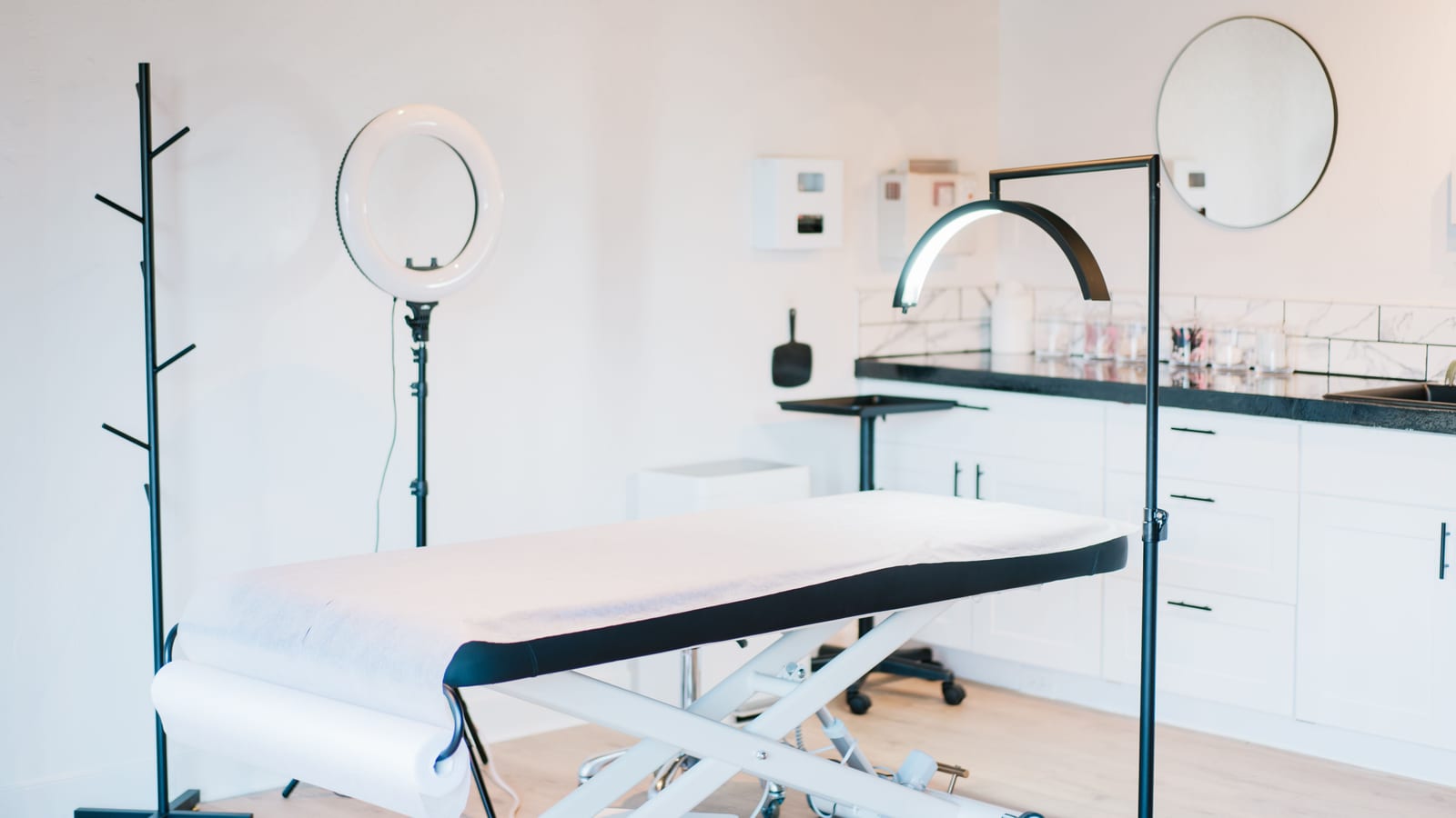 A treatment room set up for body contouring at OC Weight Loss and Med Spa in Mission Viejo
